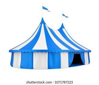 Circus Tent Isolated. 3D Rendering