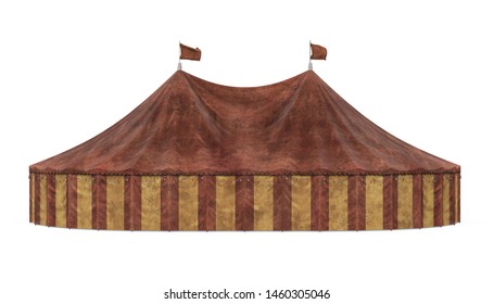 Circus Tent Isolated. 3D rendering
