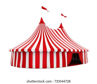 Circus Tent Isolated. 3D Rendering