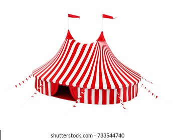 Circus Tent Isolated. 3D Rendering