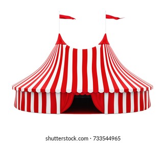 Circus Tent Isolated. 3D rendering