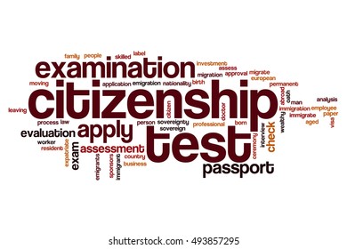 Citizenship Test Word Cloud Concept