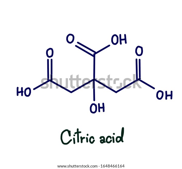 Citric Acid Found Citrus Fruits Most Stock Illustration 1648466164