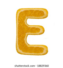 Citrus font. Letter E