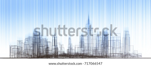 City Architecture Abstract Texture Background Rain Stock Illustration ... - City Abstract Texture Art Background