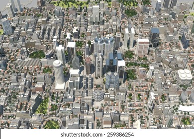 City Bird Eye View Stock Illustration 259386254 | Shutterstock