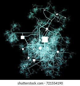 City Blueprints Or Blueprint To Roads And Water System