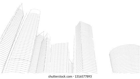 3d Polygonal City Future Futuristic Concept Stock Vector (Royalty Free ...