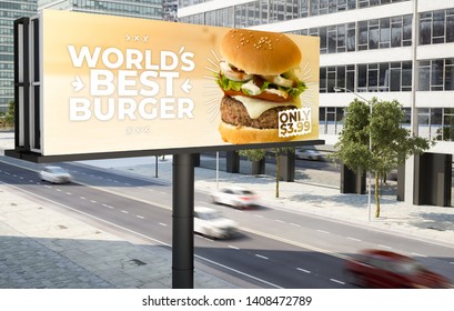 city burger advertising 3d rendering - Powered by Shutterstock