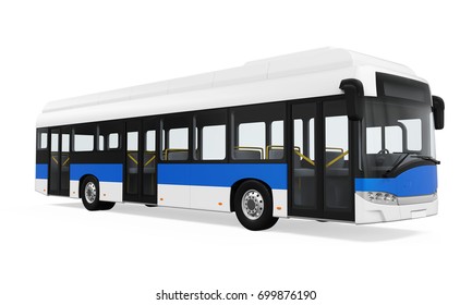 City Bus Isolated. 3D Rendering