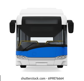 City Bus Isolated. 3D Rendering