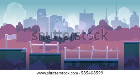 city game background, 2d game application.