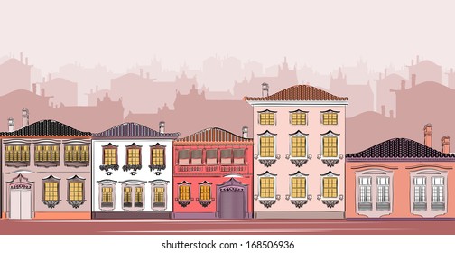 city landscape. Raster version of vector illustration 