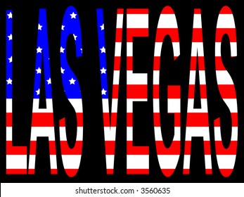 City Las Vegas American Flag Illustration Stock Illustration 3560635 ...