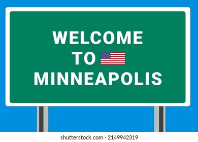 City Minneapolis Welcome Minneapolis Greetings Upon Stock Illustration ...