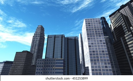 cityscape. 3D rendering