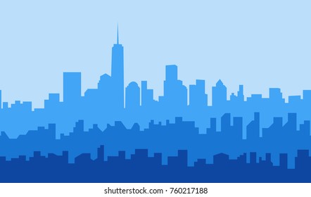 Cityscape New York Background Modern City Stock Illustration 760217188 