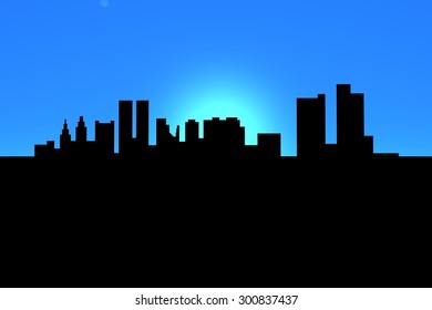 Retro Classic Comics Style City Skyline Stock Vector (Royalty Free ...