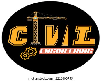 Civil Engineering Logo Design Illustration
