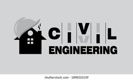 Civil Engineering Logo Home, Safety Helmet, House, Thyphography