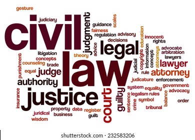 Civil Law Word Cloud Concept