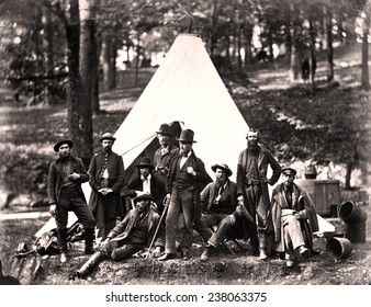The Civil War, Scouts And Guides To The Army Of The Potomac, Photograph By Alexander Gardner, 1862.