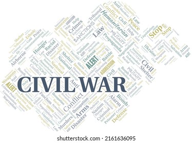 Civil War Word Cloud.  Made With Text Only.