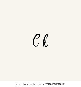CK minimalism and simple script concept logo design ideas for any company