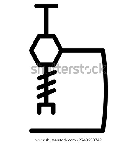 Clamp Tool Construction Line Icon