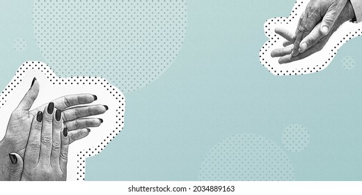 Clap For Our Carers Social Banner Template Illustration