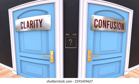 Clarity Confusion Choice Two Options Choose Stock Illustration ...