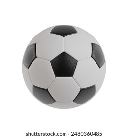 Clasic soccer ball 3d render isolated on whtie background - Powered by Shutterstock