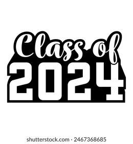 Class of 2024 Graphic Design Black and White - Powered by Shutterstock