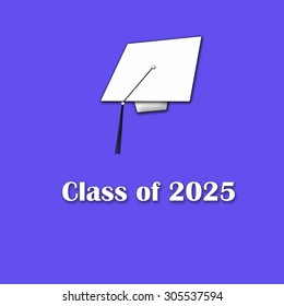 Class 2025 White On Purple Single Stock Illustration 305537594 ...