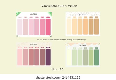 Class Schedule for Kid Leaning, education, Planning, Template - Powered by Shutterstock