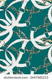 Classic Abstract Pattern with Soft Focus Chain Versace Effect