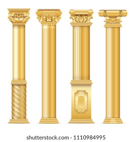 Classic Antique Gold Columns Set 260nw 1110984995 