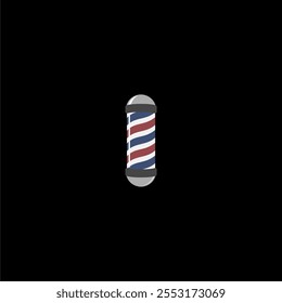 Classic Barber shop pole icon isolated on dark background - Powered by Shutterstock