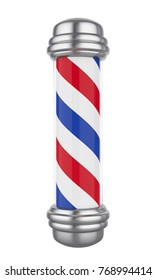 Classic Barber Shop Pole Isolated 3d Stock Illustration 768994414 ...