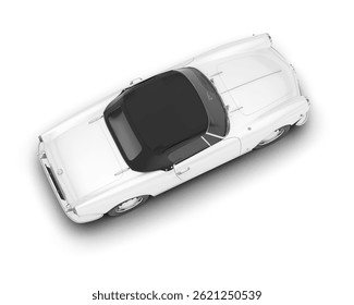 Классический автомобиль изолирован на заднем плане. 3d-рендеринг - иллюстрация