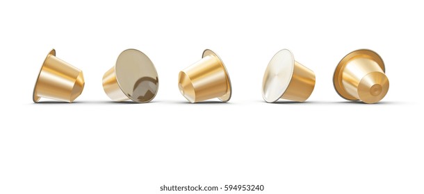 classic coffee capsule 3d rendering image