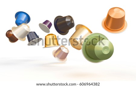 classic coffee capsule 3d rendering image