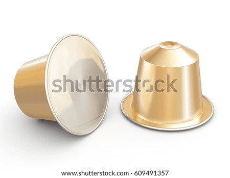 classic coffee capsule 3d rendering image
