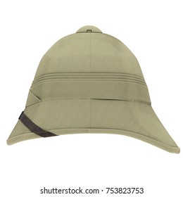 Classic Cork Pith Helmet Front View Stock Illustration 753823759
