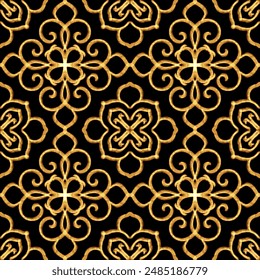 Classic Damask Seamless 
Pattern - Vector Illustration for Elegant Textile 
Design