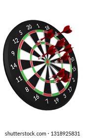 Classic Darts Board Isolated On White Stock Illustration 1318917890 ...