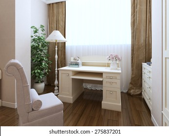 Classic dressing corner interior. 3d render - Shutterstock ID 275837201