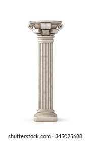 Classic Greek Pillar. 3d Rendering.