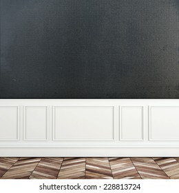 Classic interior with chalkboard.