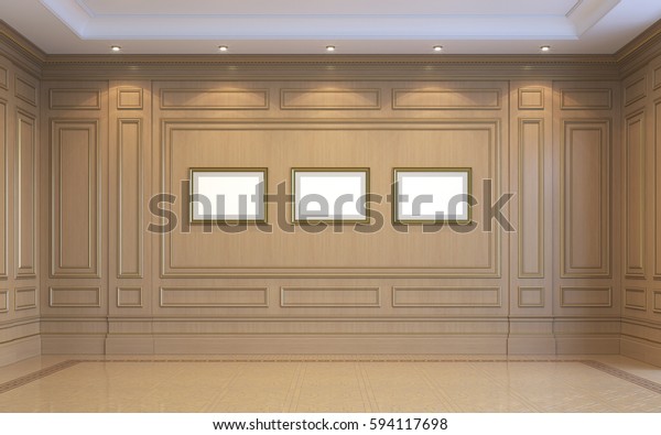 Classic Interior Wood Paneling By 600w 594117698 
